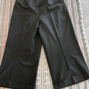 The Limited black widely cropped pants.